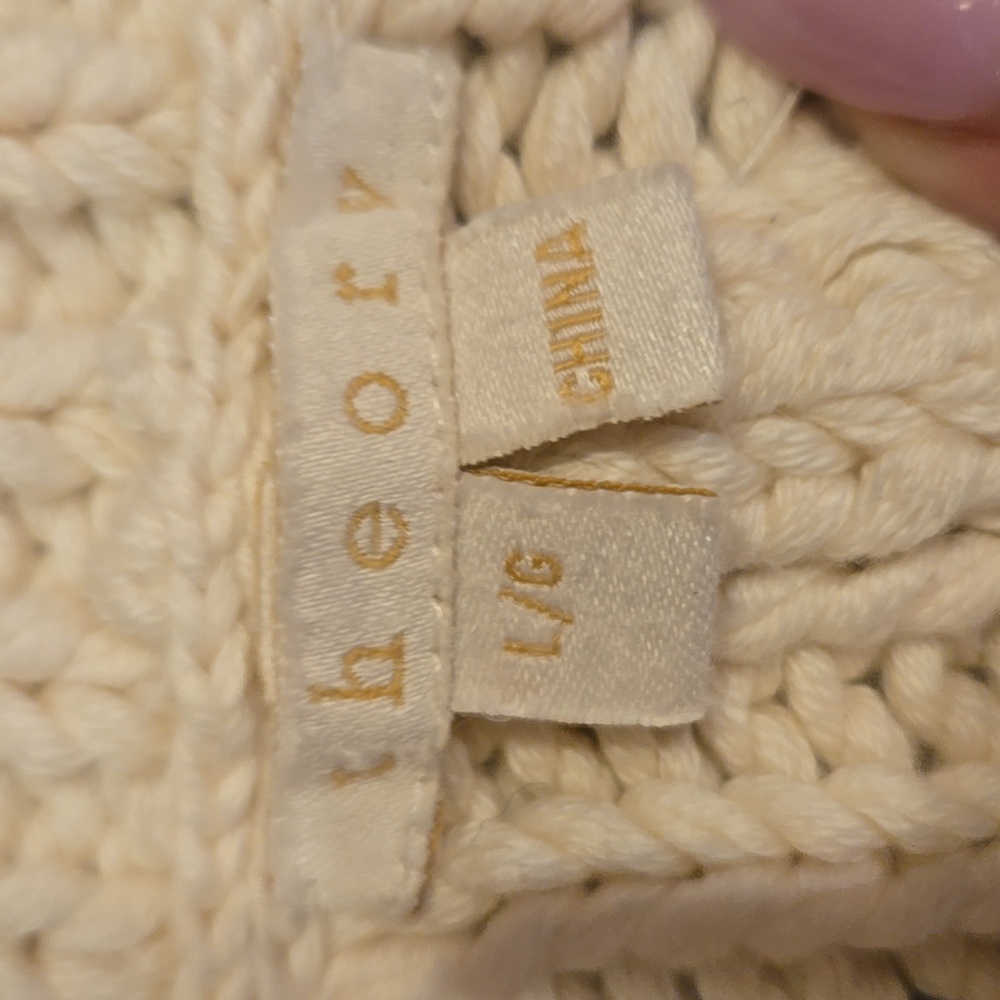 New Theory Organic Cotton Cara Natural White Open Front Vest - Picture 2 of 9